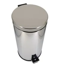 Lixeira Aço Inox C/ Pedal E Recipiente Plástico 15 Litros Foto mini 1