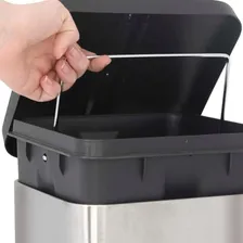 Lixeira Aço Inox Pedal Com Balde Interno 20 Litros Jaspe Mor Foto mini 3