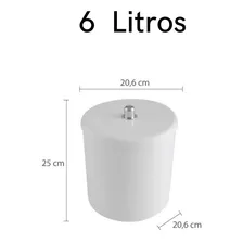 Lixeira Astra Cesto Lixo Tampa 6 L Cor Argila Foto mini  2