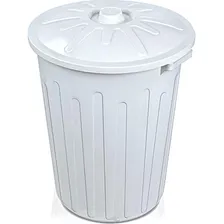 Lixeira Balde Cesto Plástico C/ Tampa 65 Lts Branco Arqplast Foto  mini 1