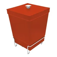 Lixeira Banheiro Dom Suporte Cromado Várias Cores Da Stolf Cor Vermelho Foto mini 4
