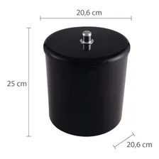 Lixeira Banheiro Lavabo 06 Litros Astra Preto Foto  mini 1
