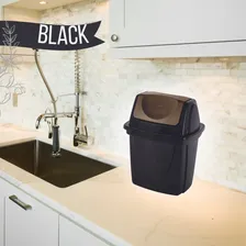 Lixeira Basculante para Pia 6,5l PlasĂștil Ecoblack Foto mini 2