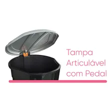 Lixeira Cesto Cozinha Banheiro Com Pedal 30 Litros Foto mini 3