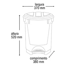 Lixeira Cesto Cozinha Banheiro Com Pedal 30 Litros Foto mini 2