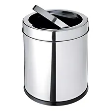 Lixeira Cesto De Lixo Basculante 5l Inox Não Enferruja Inox Foto  mini 1