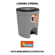 Lixeira Cinza C/ Pedal - 15litros Foto mini 1