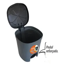 Lixeira Cinza C/ Pedal - 15litros Foto mini 4