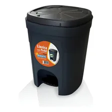 Lixeira Cinza C/ Pedal - 15litros Foto mini 2