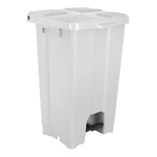 Lixeira Com Pedal 60 Litros Em Plastico Cor Branco Foto mini 1