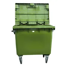 Lixeira Contêiner 1000 Litros De Plástico Com Rodas Foto mini  2