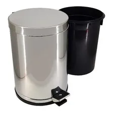 Lixeira Cozinha Inox 10,5 Litros C/ Pedal E Recip. Plástico Foto mini 4