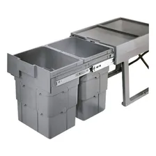 Lixeira De Embutir Com Corrediça Wasteboy 2baldes 16l Hafele Cor Cinza Foto mini 1