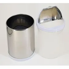 Lixeira De Pia Aço Inox Tampa Retrátil Recip. Plástico 2,5 L Foto mini 2