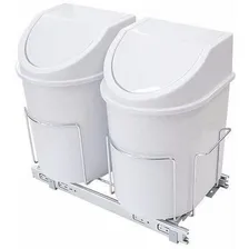 Lixeira Dupla Base Trilhos Deslizante 24 Litros 3318 Inox Jomer Foto mini 1
