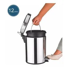 Lixeira Em Aço Inox 12 Litros - Kala Foto mini 2