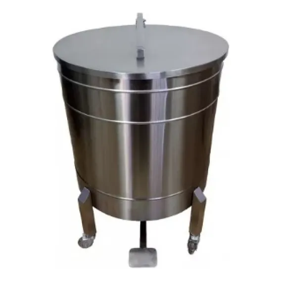 Lixeira Em Aço Inox 304 100 Litros - Com Pedal Foto 1