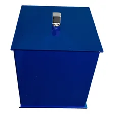 Lixeira Em Acrílico Quadrada Sem Strass Azul Decor Acrílicos Foto  mini 1