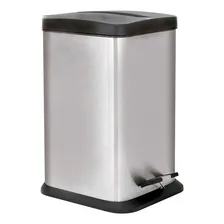 Lixeira Em Inox Com Tampa 12 Litros Quadrada Jaspe Lixo Mor Foto mini 4