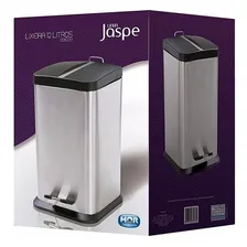 Lixeira Em Inox Com Tampa 12 Litros Quadrada Jaspe Lixo Mor Foto mini 3