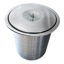 Lixeira Embutir Cozinha, Banheiro - Cesto 3 Litros Inox 304 Foto  mini 1