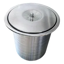 Lixeira Embutir Cozinha, Banheiro - Cesto 5 Litros Inox 304 Foto  mini 1
