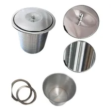 Lixeira Embutir Cozinha, Banheiro - Cesto 5 Litros Inox 304 Foto mini  2