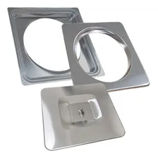 Lixeira Embutir Quadrada Pia Bancada Aço Inox Escovado 8lts Foto mini 3