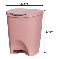 Lixeira Escritorio Cozinha Banheiro C/ Pedal 15l Plast. Foto mini  3
