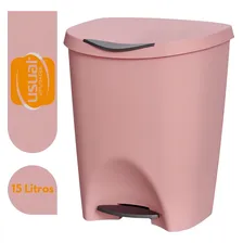 Lixeira Escritorio Cozinha Banheiro C/ Pedal 15l Plast. Foto mini  2