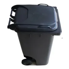 Lixeira Grande Contentor De Lixo Com Rodas 240 Litros Foto mini  3