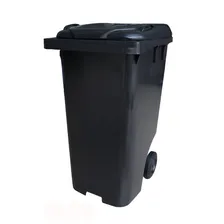 Lixeira Grande Contentor De Lixo Com Rodas 240 Litros Foto  mini 1