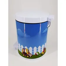 Lixeira Infantil Pedal 4,5l C/ Recip Plástico Masculina Azul Foto mini 4