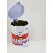 Lixeira Infantil Pedal 4,5l Recip Plástico Feminina Vermelha Cor Vermelho Foto mini 4