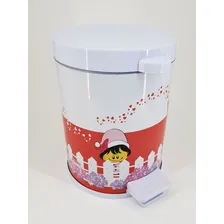 Lixeira Infantil Pedal 4,5l Recip Plástico Feminina Vermelha Cor Vermelho Foto mini  3