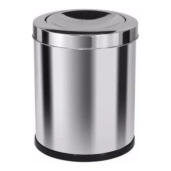 Lixeira Inox 13,5l Tampa Meia Esfera Foto 1