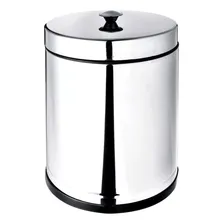 Lixeira Inox Banheiro Com Recipiente Em Cesto Plástico 4,5 L Foto mini 1