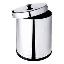 Lixeira Inox Banheiro Com Recipiente Em Cesto Plástico 4,5 L Foto mini 3