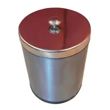Lixeira Inox Banheiro Com Recipiente Em Cesto Plástico 4,5 L Foto mini 2