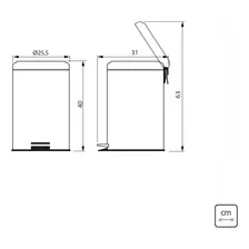 Lixeira Inox C/ Pedal 12l Tramontina Foto mini 2