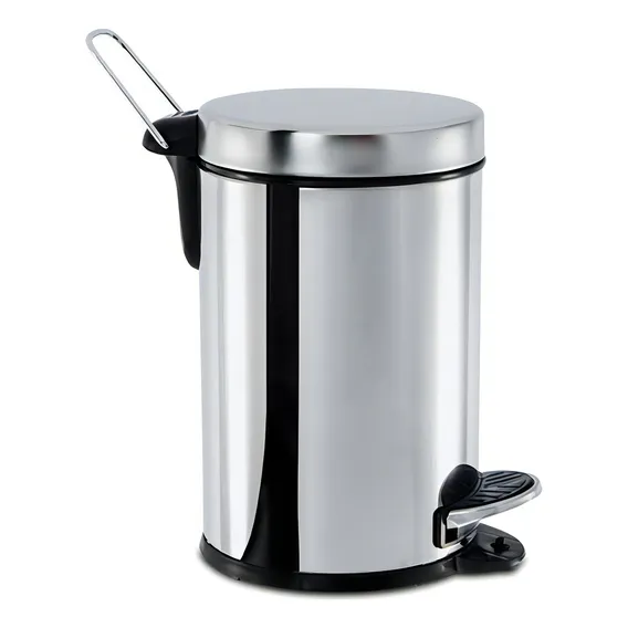 Lixeira Inox Com Pedal E Balde 3 Litros Decorline Brinox Foto 1