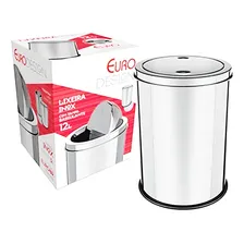 Lixeira Inox Com Tampa Basculante 12 Litros Euro Home Inox Foto  mini 1