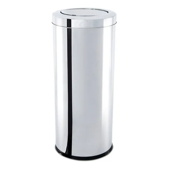 Lixeira Inox Com Tampa Basculante Decorline Lixeira Brinox Foto 1