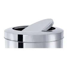 Lixeira Inox Com Tampa Basculante Decorline Lixeira Brinox Foto mini 4