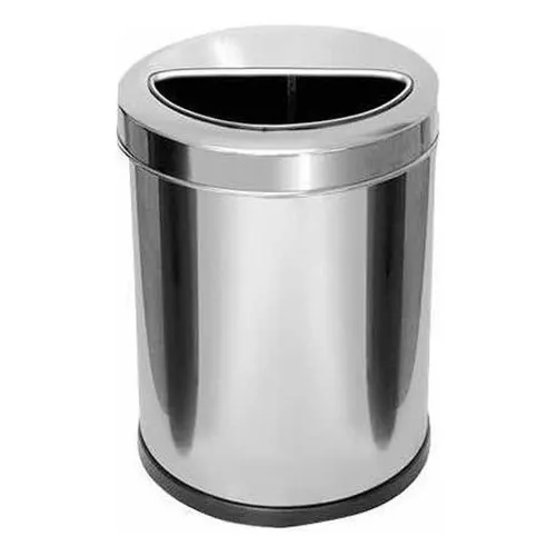 Lixeira Inox Lixeira Inox Com Aro Meia Lua 13,5l Foto 1