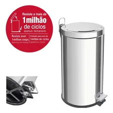 Lixeira Inox Pedal Brasil 20 Litros Tramontina 94538120 Cor Cinza Foto mini  2