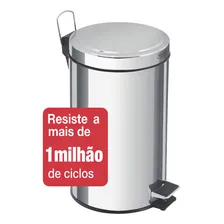Lixeira Inox Pedal Brasil 20 Litros Tramontina 94538120 Cor Cinza Foto mini  3