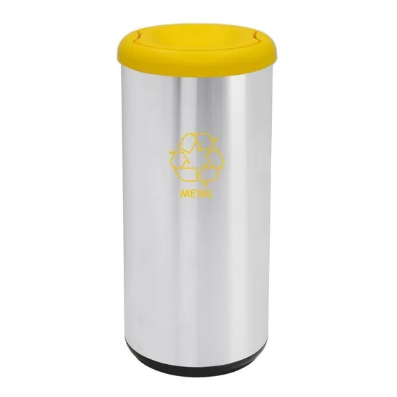 Lixeira Inox Tramontina 40l Cápsula Selecta Basculante Amare Foto 1