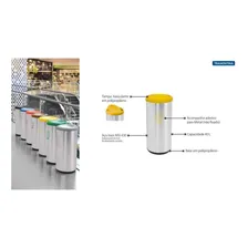 Lixeira Inox Tramontina 40l Cápsula Selecta Basculante Amare Foto mini 2