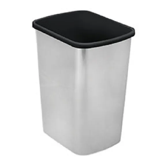 Lixeira Para Escritorio Em Plastico 10 Litros Label Inox Foto 1